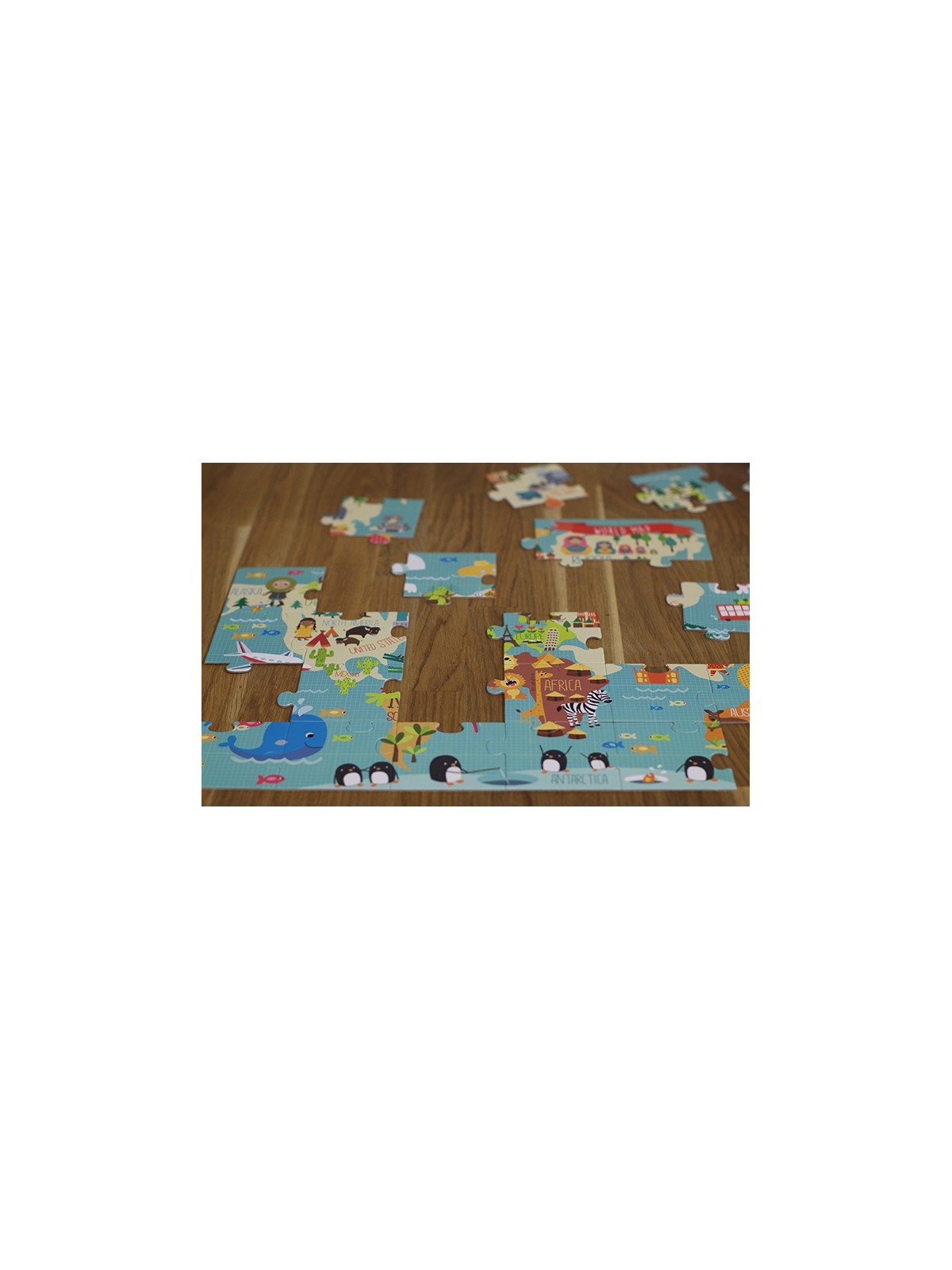 Puzzle XL Apli Kids - Mapa świata 3+