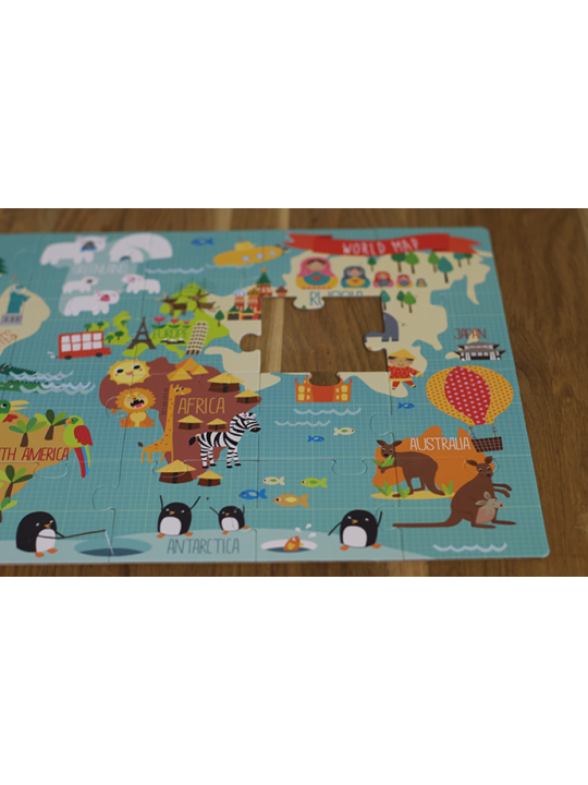 Puzzle XL Apli Kids - Mapa świata 3+