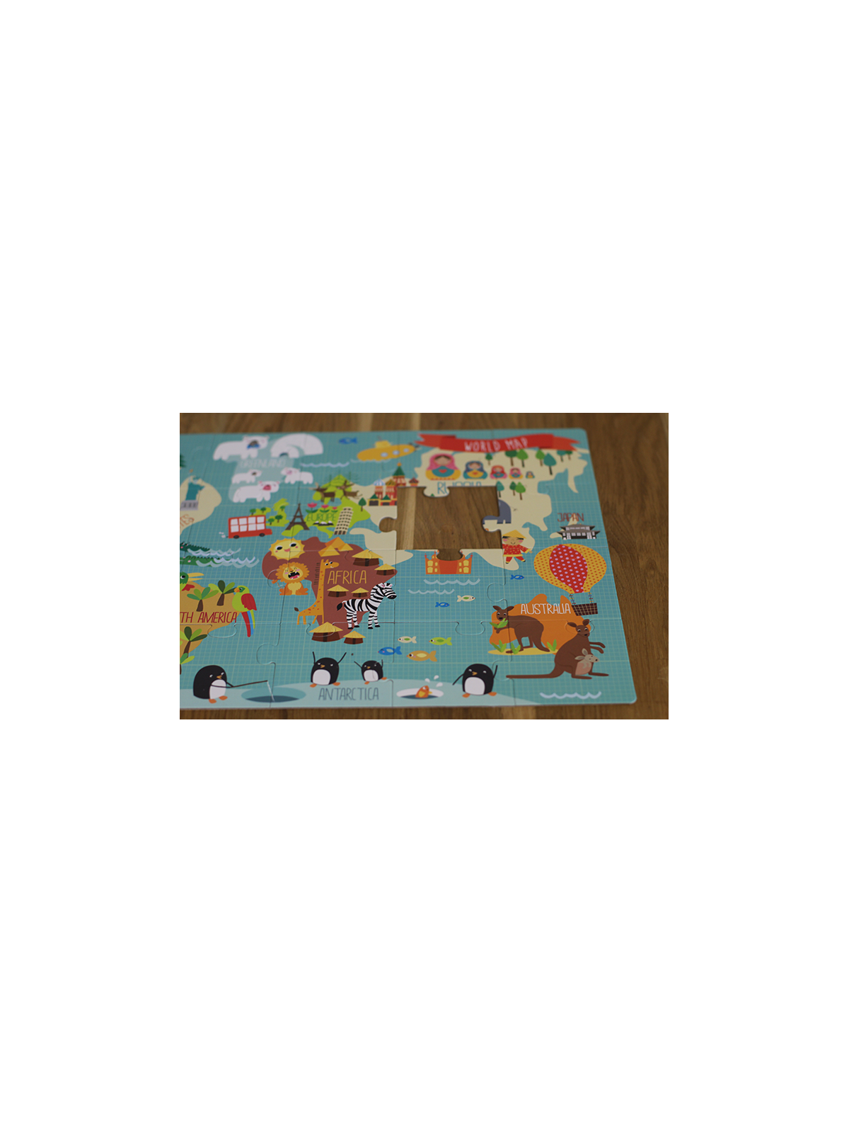 Puzzle XL Apli Kids - Mapa świata 3+