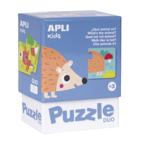 Puzzle dwuczęściowe Apli Kids - Jakie to zwierzątko? 3+