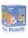 Puzzle dwuczęściowe Apli Kids - Jakie to zwierzątko? 3+