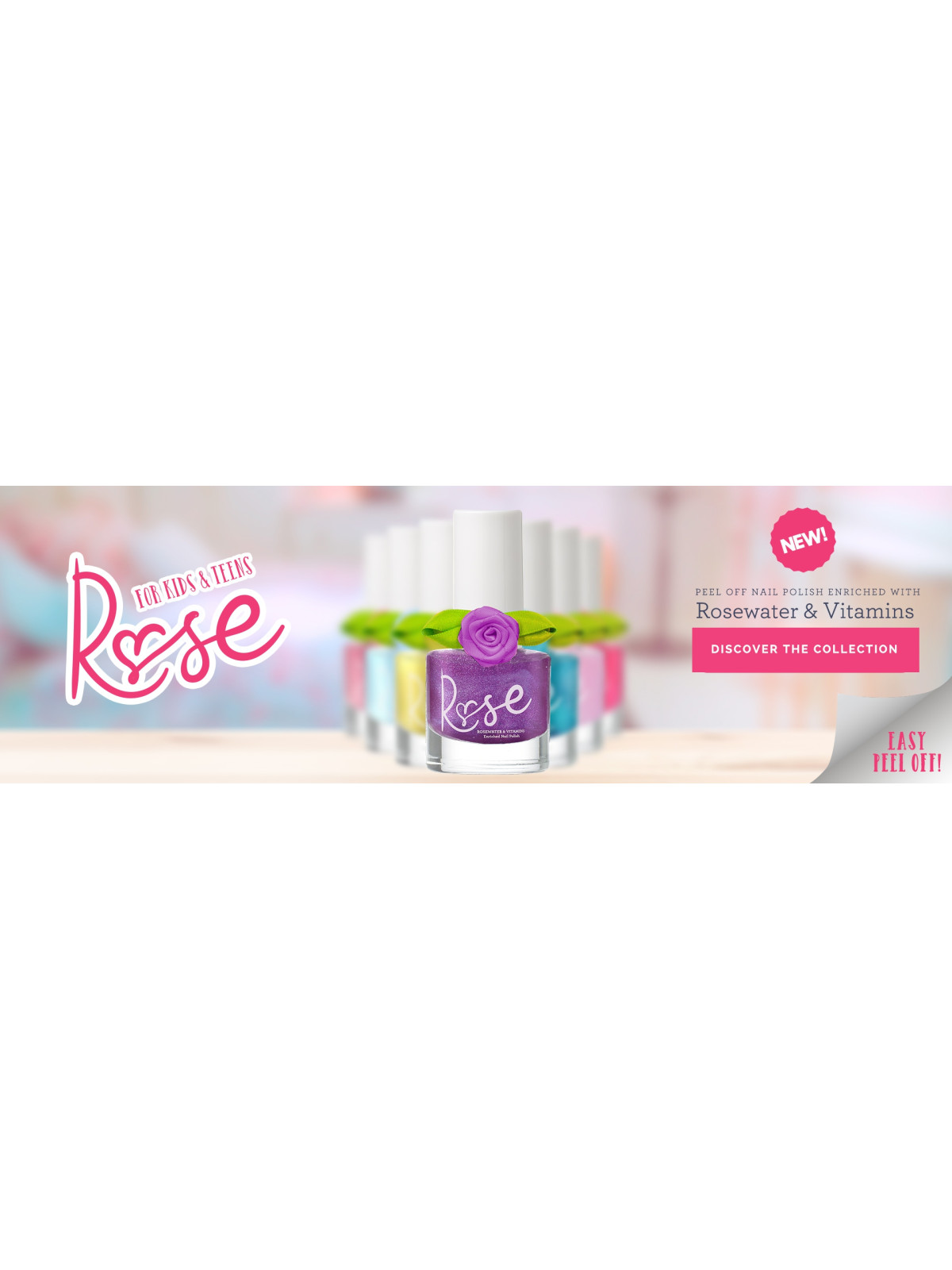 Lakier do paznokci dla dzieci Snails ROSE peel-off - Sic