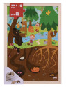 Drewniane puzzle w ramce Apli Kids - Las 4+