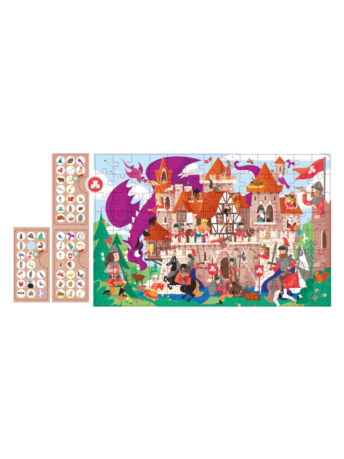 Puzzle obserwacyjne Apli Kids - Zamek 104 el.5+