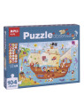 Puzzle obserwacyjne Apli Kids - Statek piratów 104 el.5+