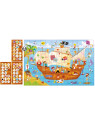 Puzzle obserwacyjne Apli Kids - Statek piratów 104 el.5+