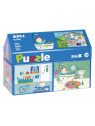 Puzzle w kartonowym domku Apli Kids - W domu 3+