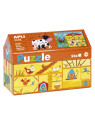 Puzzle w kartonowym domku Apli Kids - Na wsi 3+