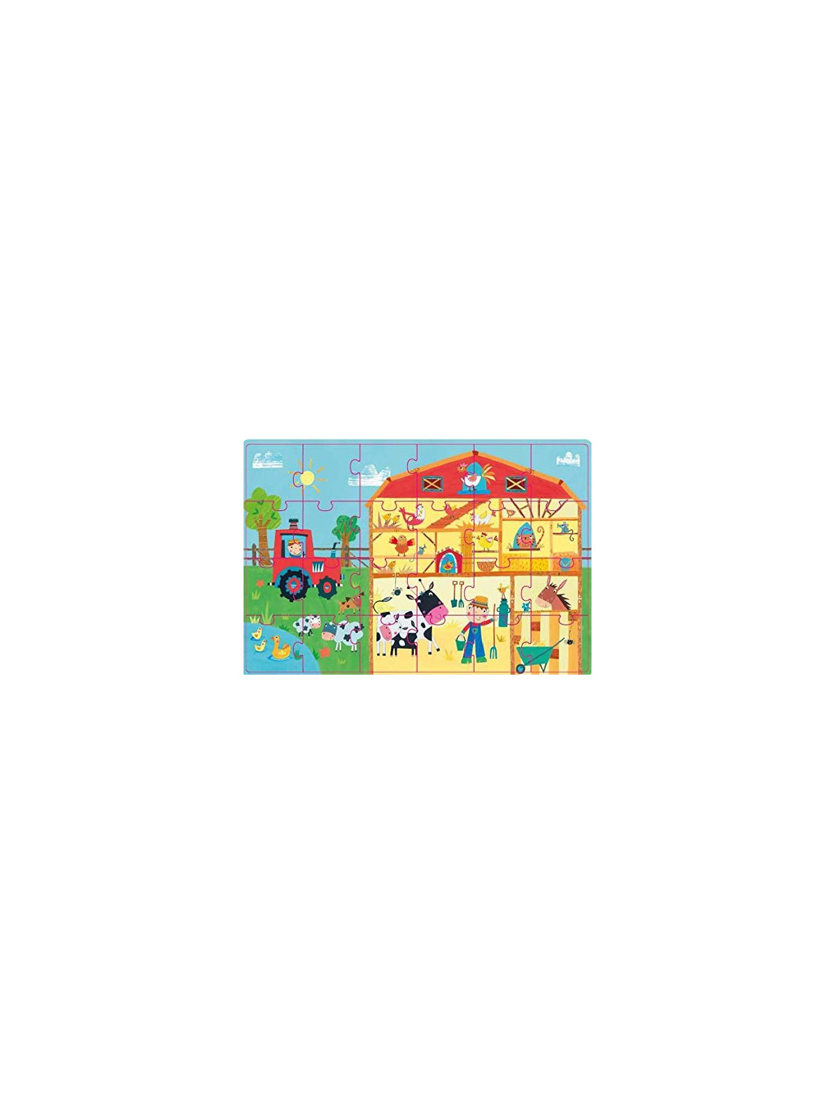 Puzzle w kartonowym domku Apli Kids - Na wsi 3+