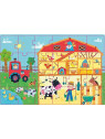 Puzzle w kartonowym domku Apli Kids - Na wsi 3+