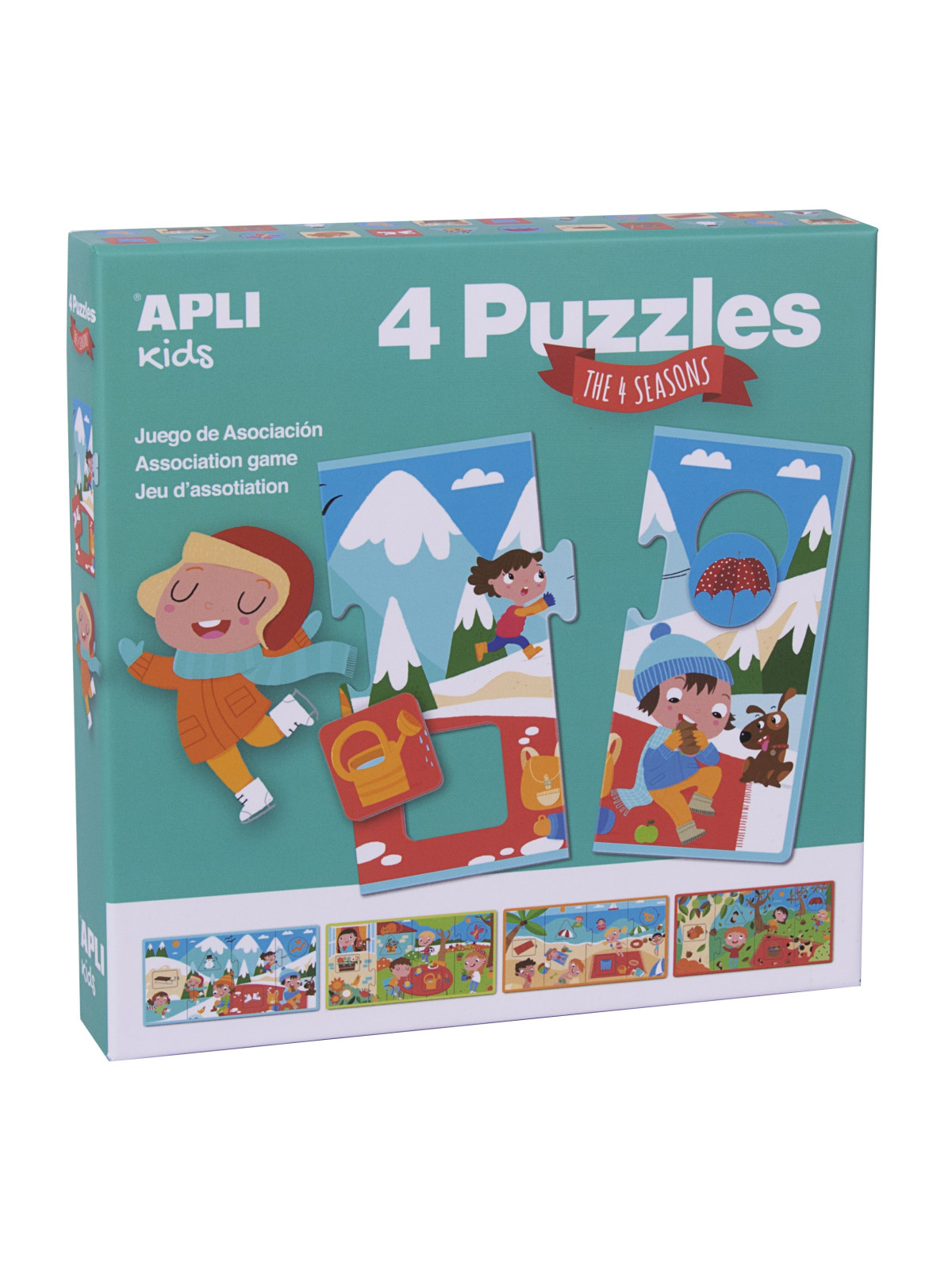 Puzzle 4 układanki Apli Kids - Cztery pory roku 3+