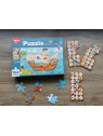 Puzzle obserwacyjne Apli Kids - Statek piratów 104 el.5+