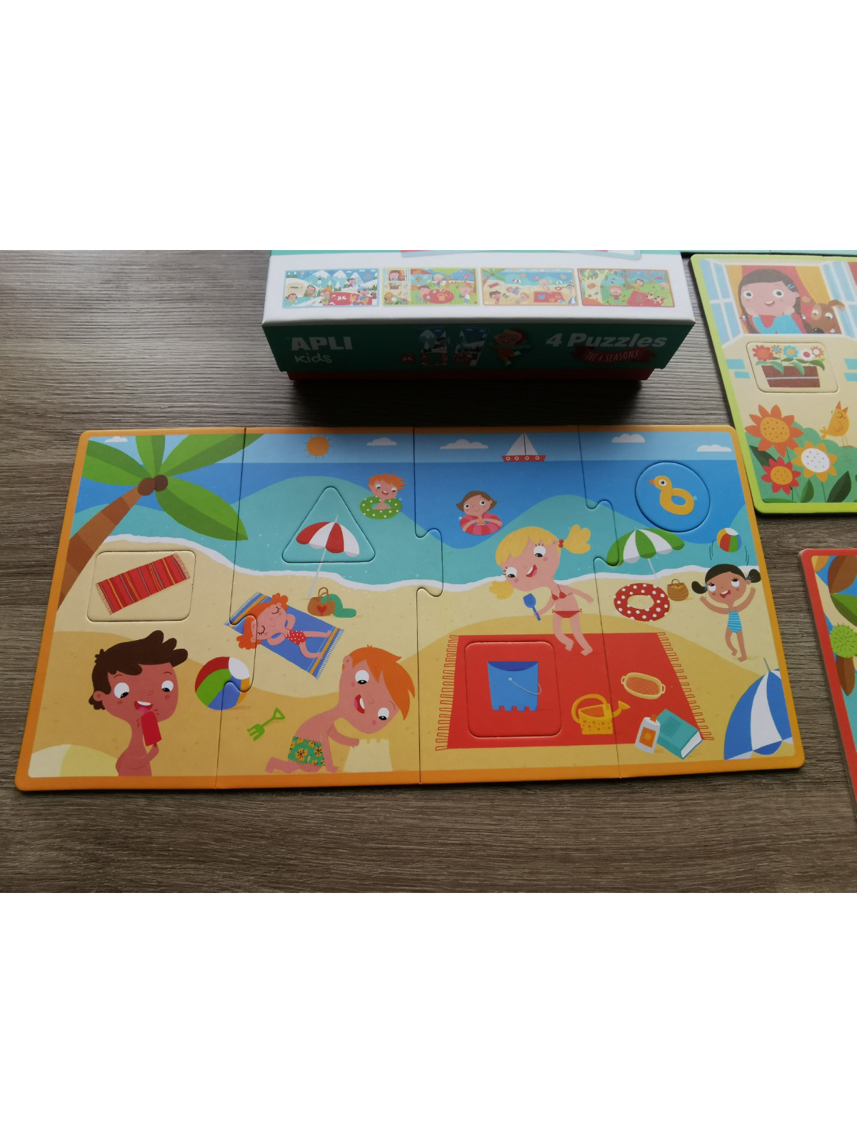 Puzzle 4 układanki Apli Kids - Cztery pory roku 3+