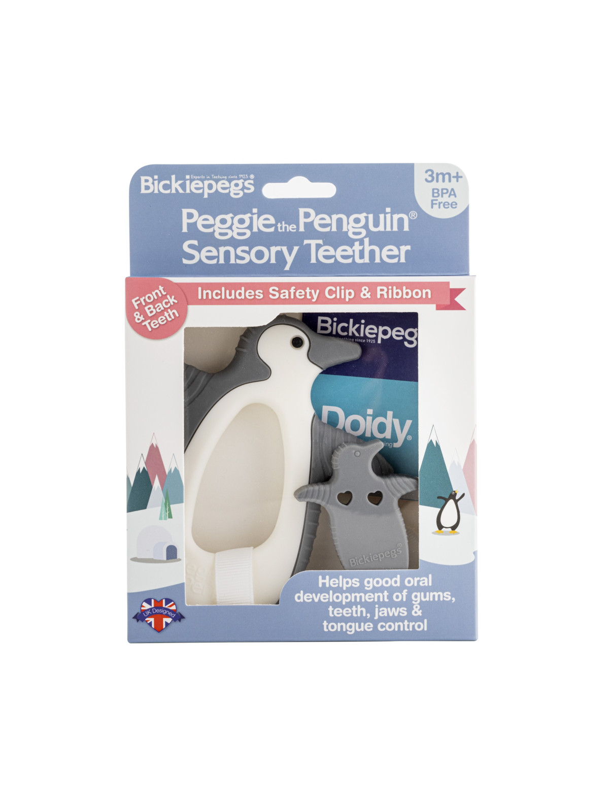 Gryzak sensoryczny Bickiepegs - Peggie the Penguin