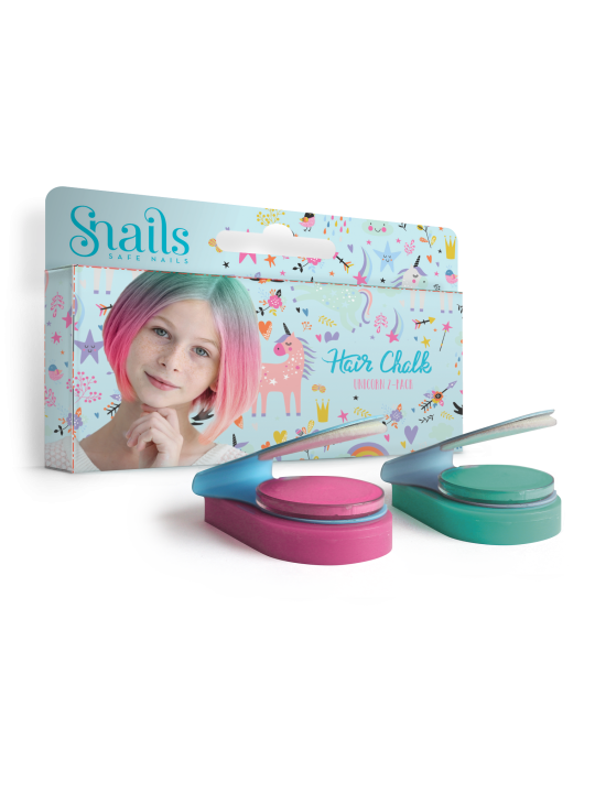 Zmywalne kredy do włosów Hair Chalk 2 szt Snails - Unicorn