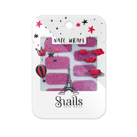 Naklejany lakier Nail Wraps Snails - Red Carpet