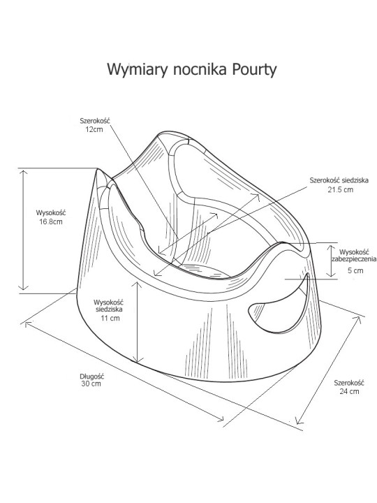 Genialny nocnik Pourty - Niebieski