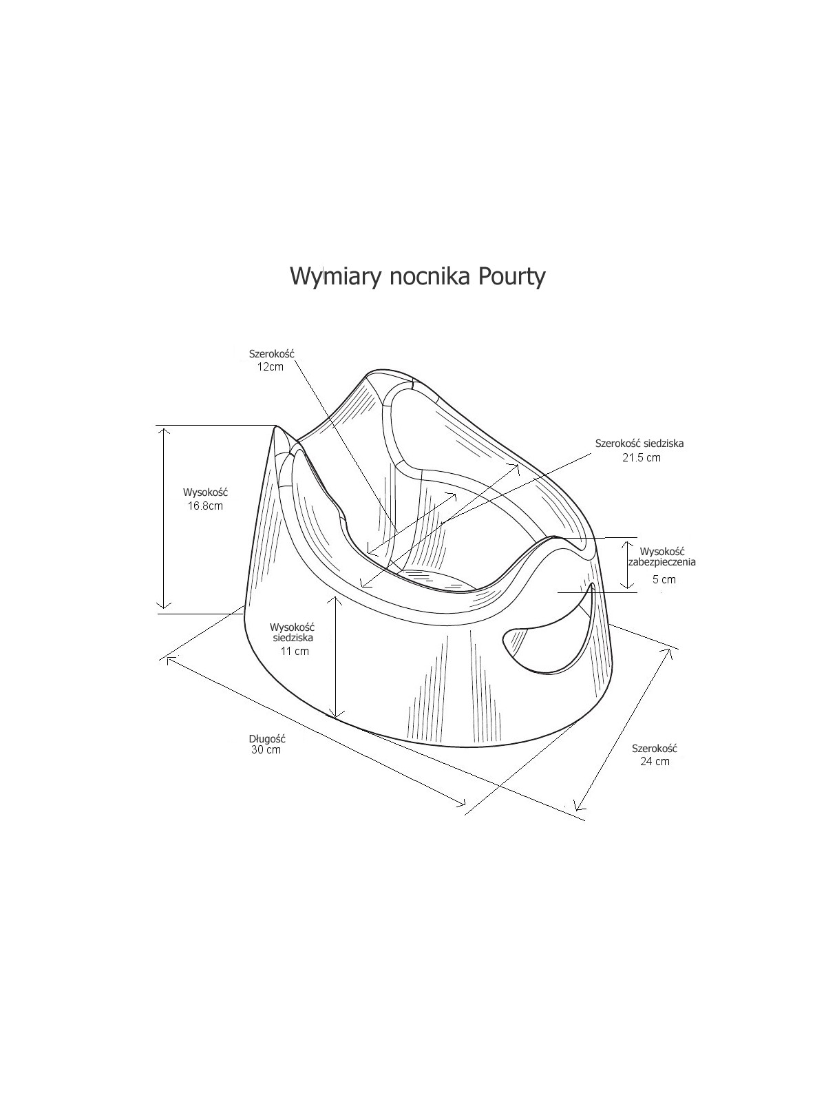 Genialny nocnik Pourty - Różowy