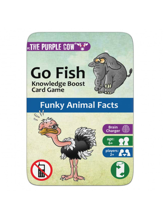 Podróżna gra karciana Kwartet The Purple Cow - Go Fish Zwierzęta