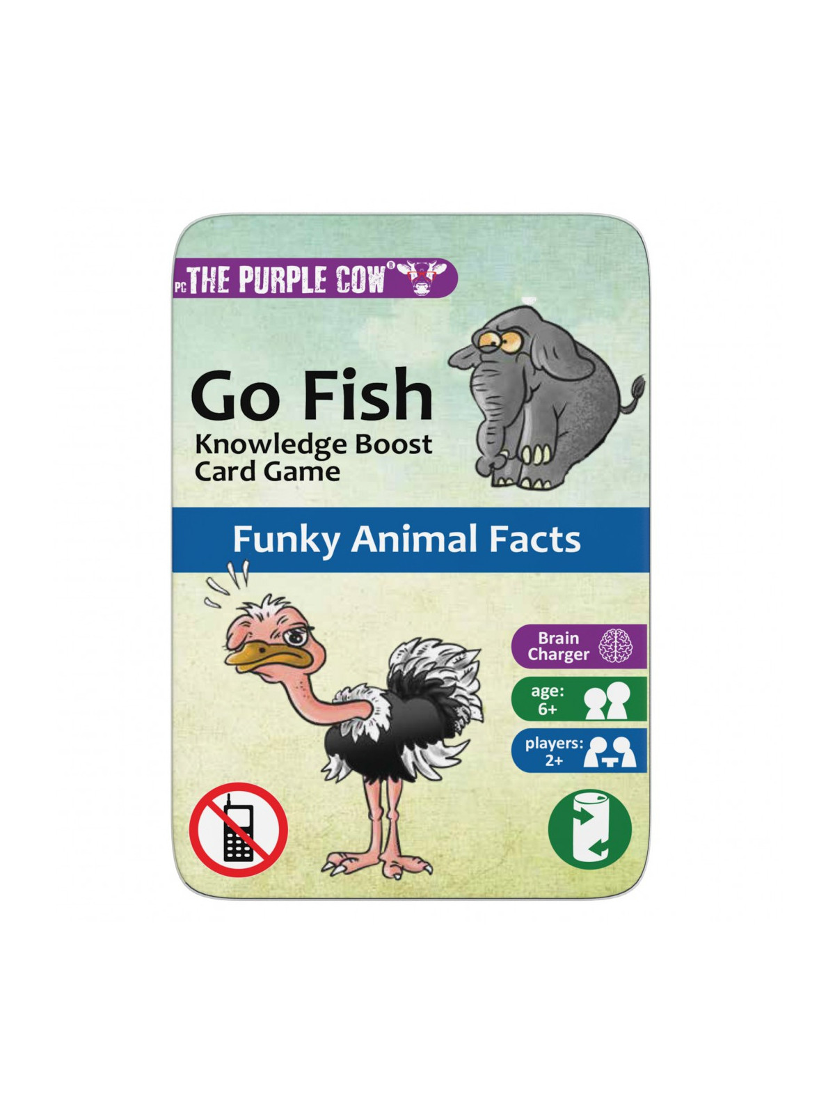 Podróżna gra karciana Kwartet The Purple Cow - Go Fish Zwierzęta