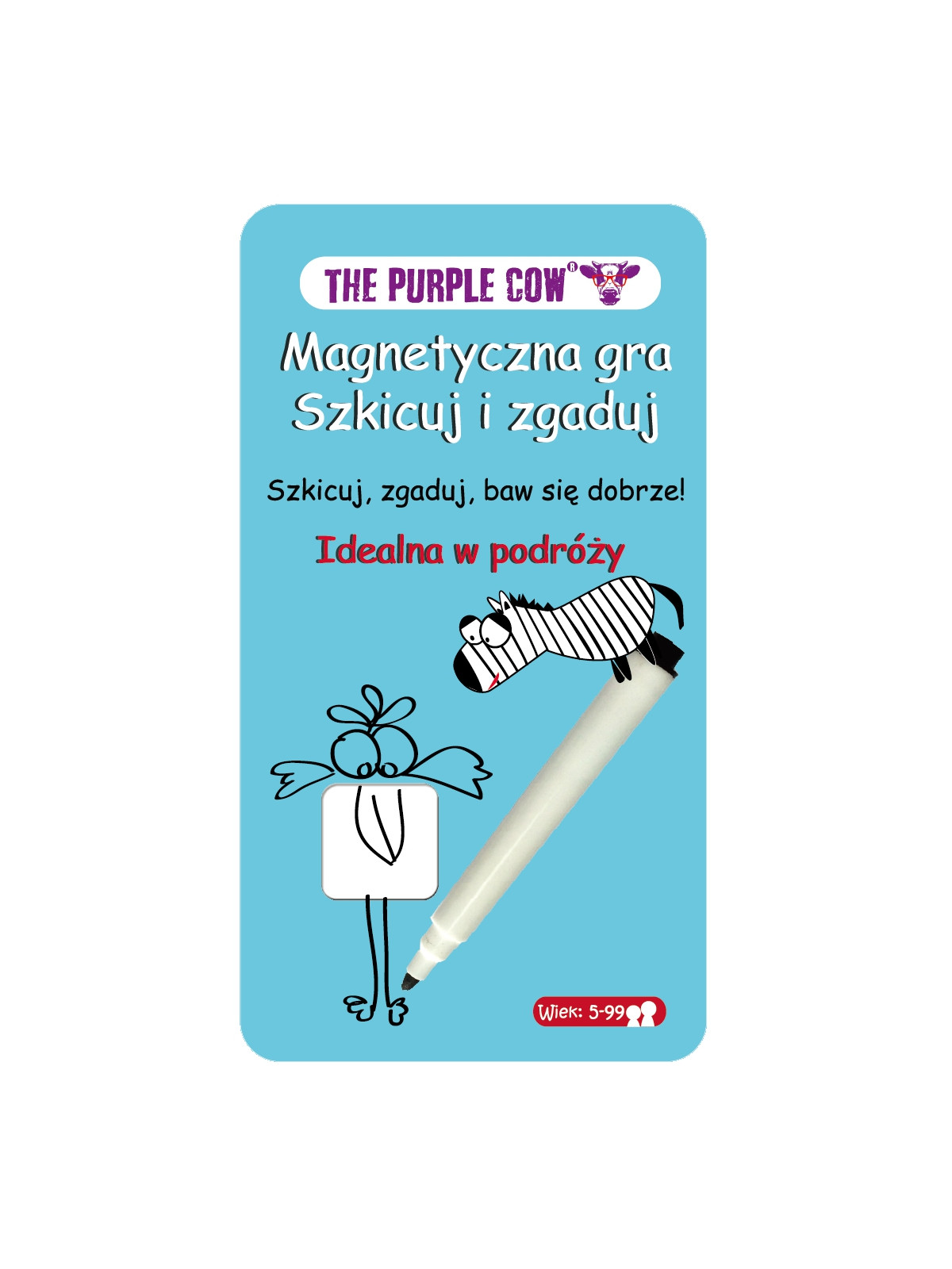 Gra magnetyczna The Purple Cow - Szkicuj i Zgaduj