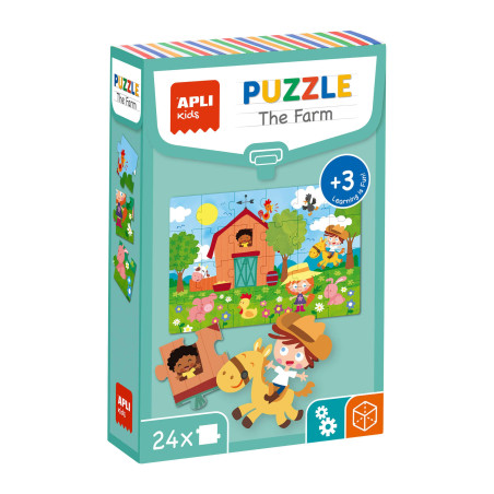 Puzzle edukacyjne 24 elementy Apli Kids - Farma