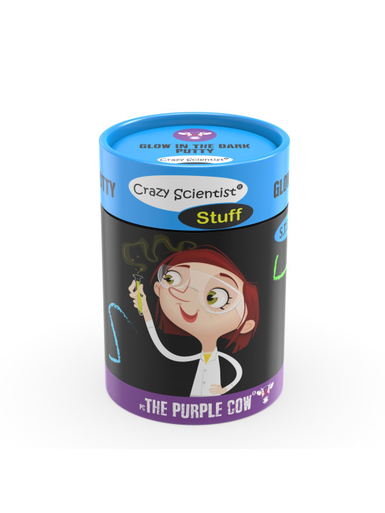 Mini eksperymenty The Purple Cow - Sprytna plastelina świecąca w ciemności