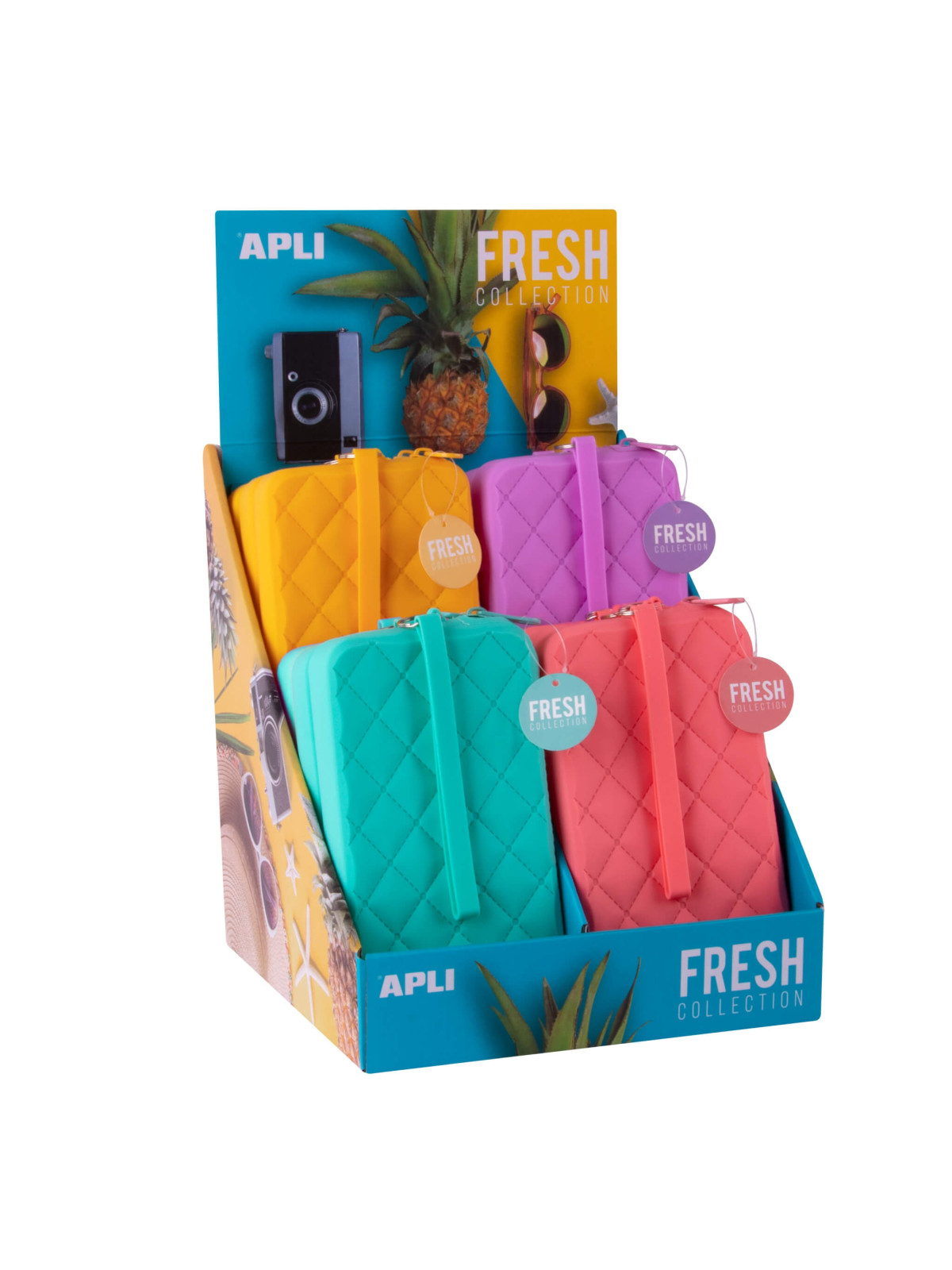 Silikonowy piórnik, etui Fresh Collection Apli Kids - 4 sztuki