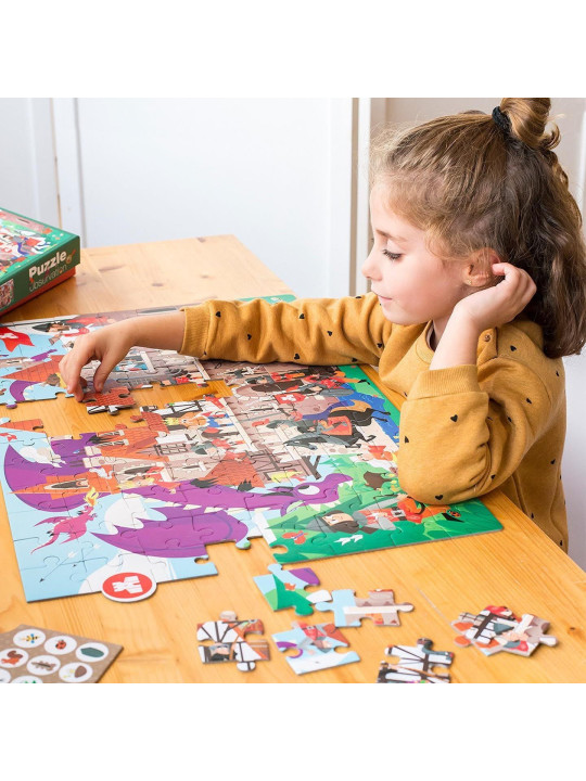 Puzzle obserwacyjne Apli Kids - Zamek 104 el.5+