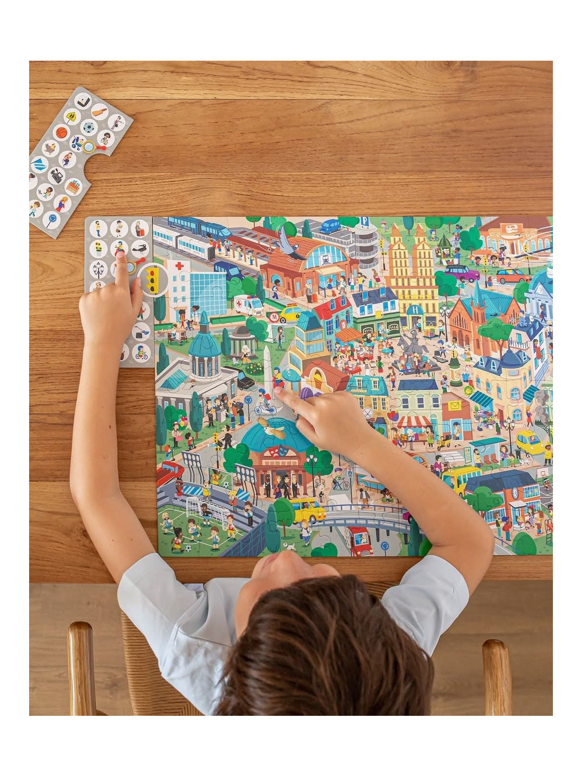 Puzzle obserwacyjne Apli Kids - Miasto 104 el.5+