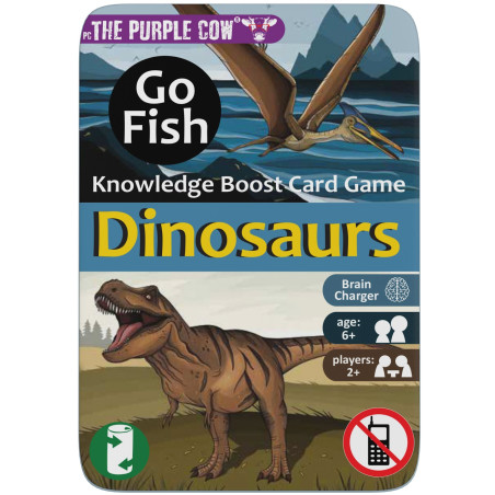 Podróżna gra karciana Kwartet The Purple Cow - Go Fish Dinozaury