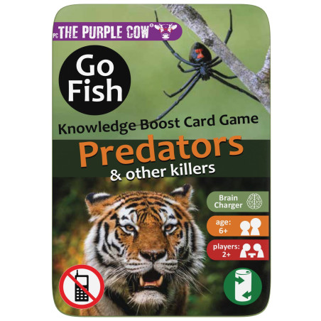 Podróżna gra karciana Kwartet The Purple Cow - Go Fish Drapieżniki