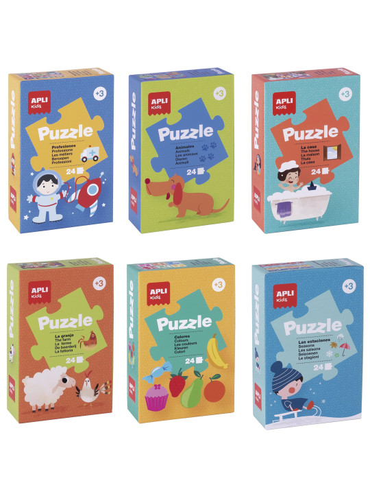 Zestaw puzzli edukacyjnych Apli Kids 6 szt.