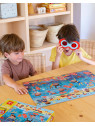 Puzzle z magicznymi okularami Apli Kids - Plaża 4+