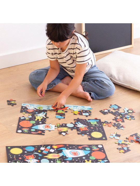 Puzzle świecące w ciemności Apli Kids - Kosmos 4+