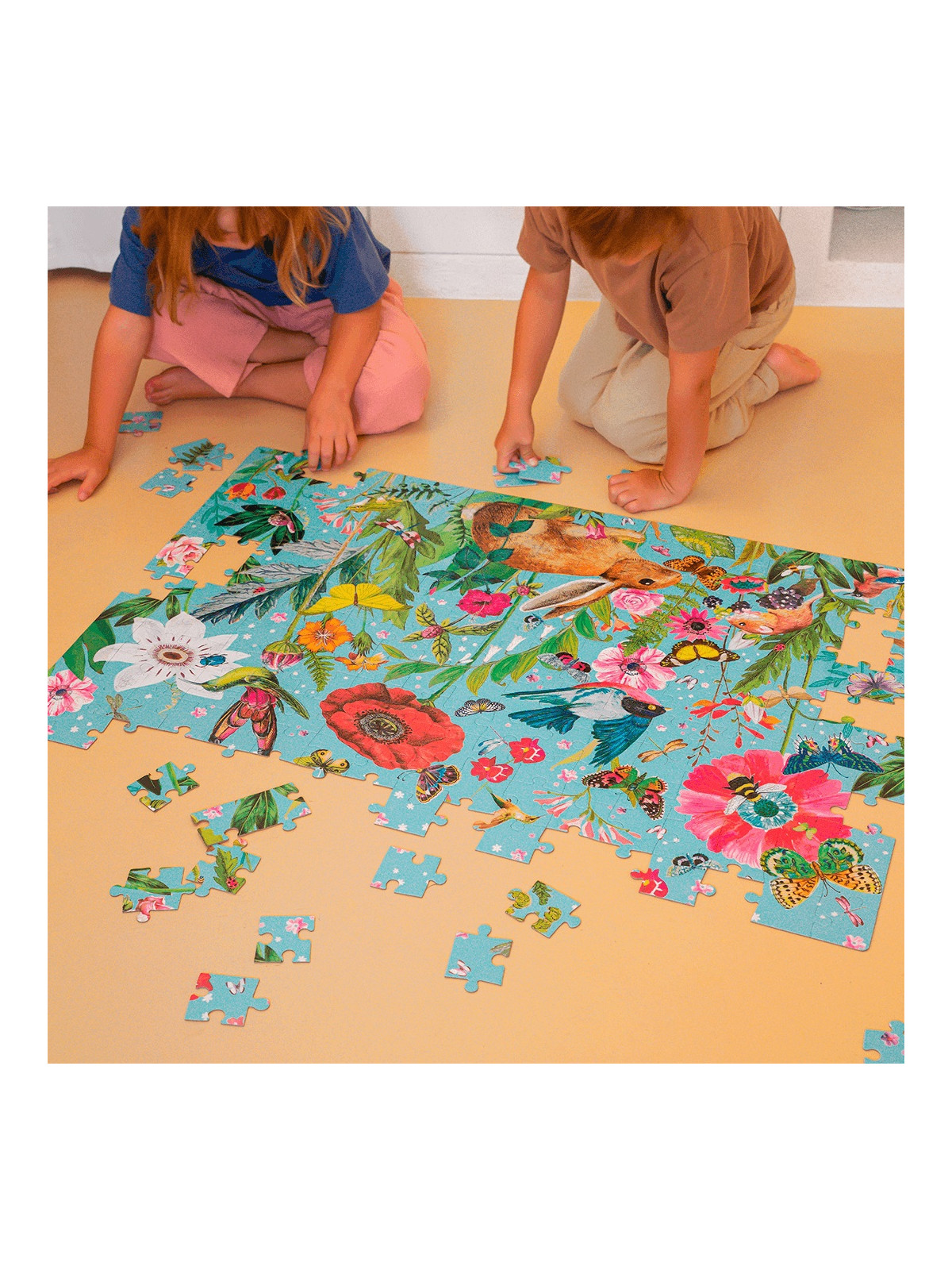 Puzzle świecące w ciemności Apli Kids - Kwiaty 6+