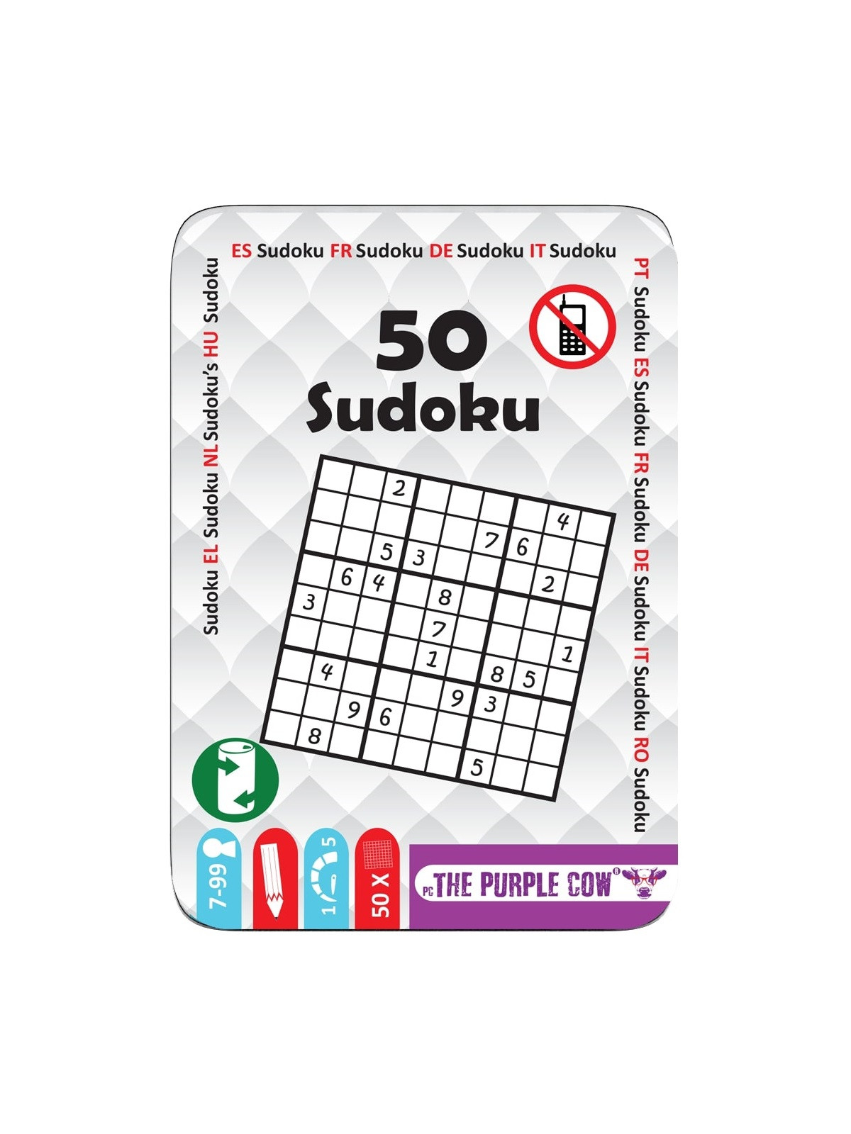 Podróżne łamigłówki The Purple Cow - 50 Sudoku