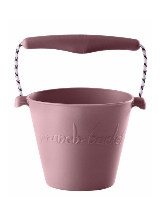 Składane wiaderko do wody i piasku Scrunch Bucket - Pudrowy Róż