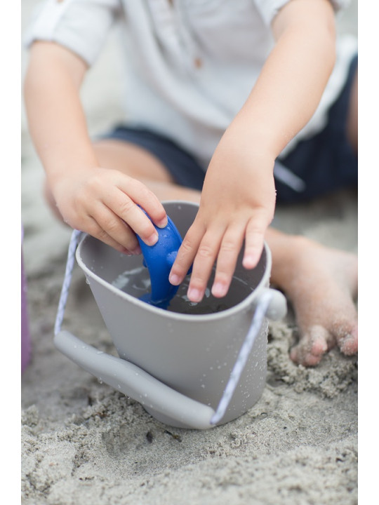 Składane wiaderko do wody i piasku Scrunch Bucket - Szary