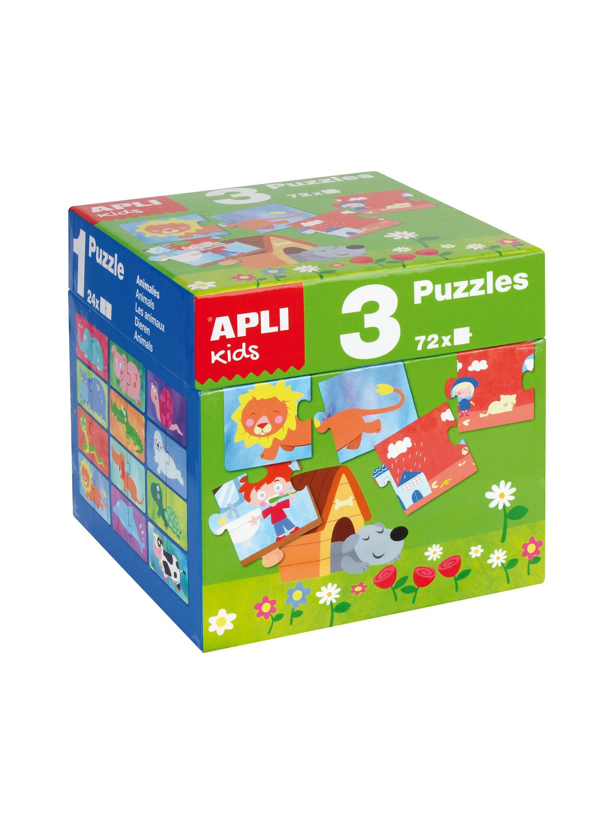 Zestaw Puzzli dla dzieci 3w1 Apli Kids