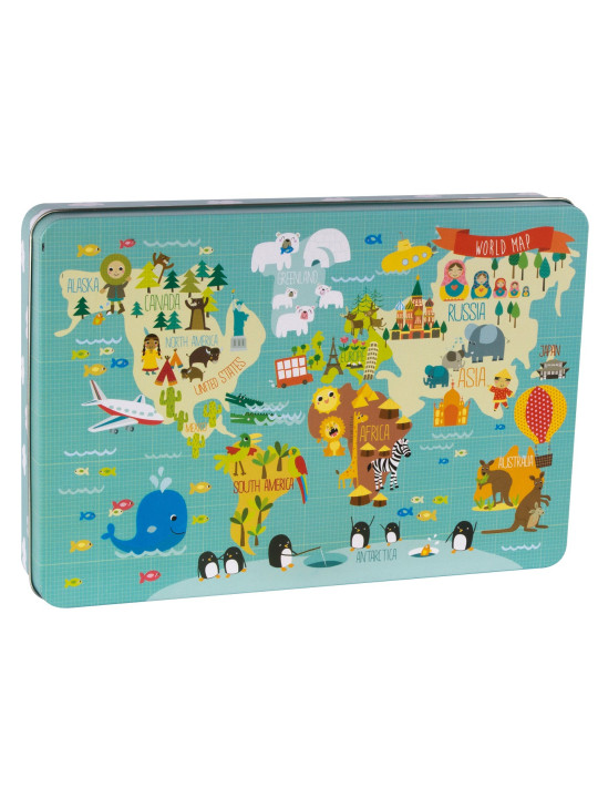 Puzzle XL Apli Kids - Mapa świata 3+