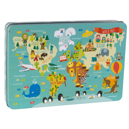 Puzzle XL Apli Kids - Mapa świata 3+