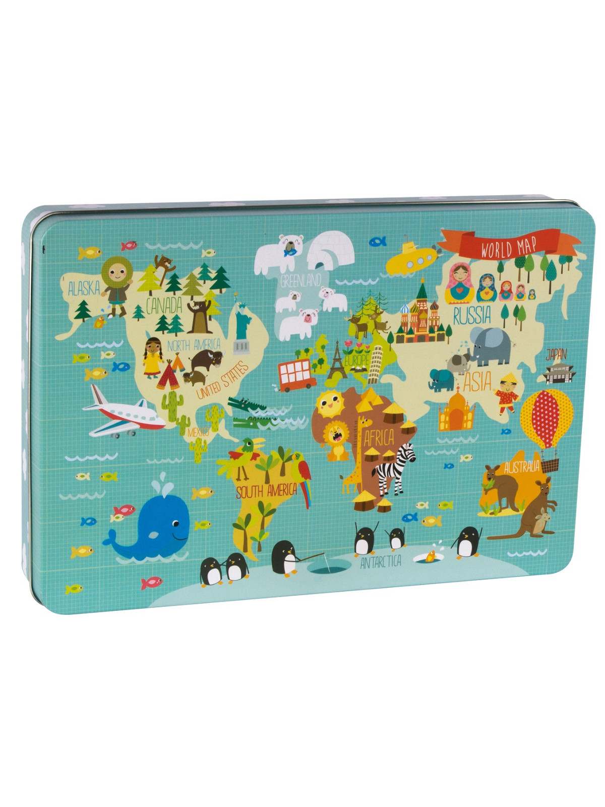 Puzzle XL Apli Kids - Mapa świata 3+