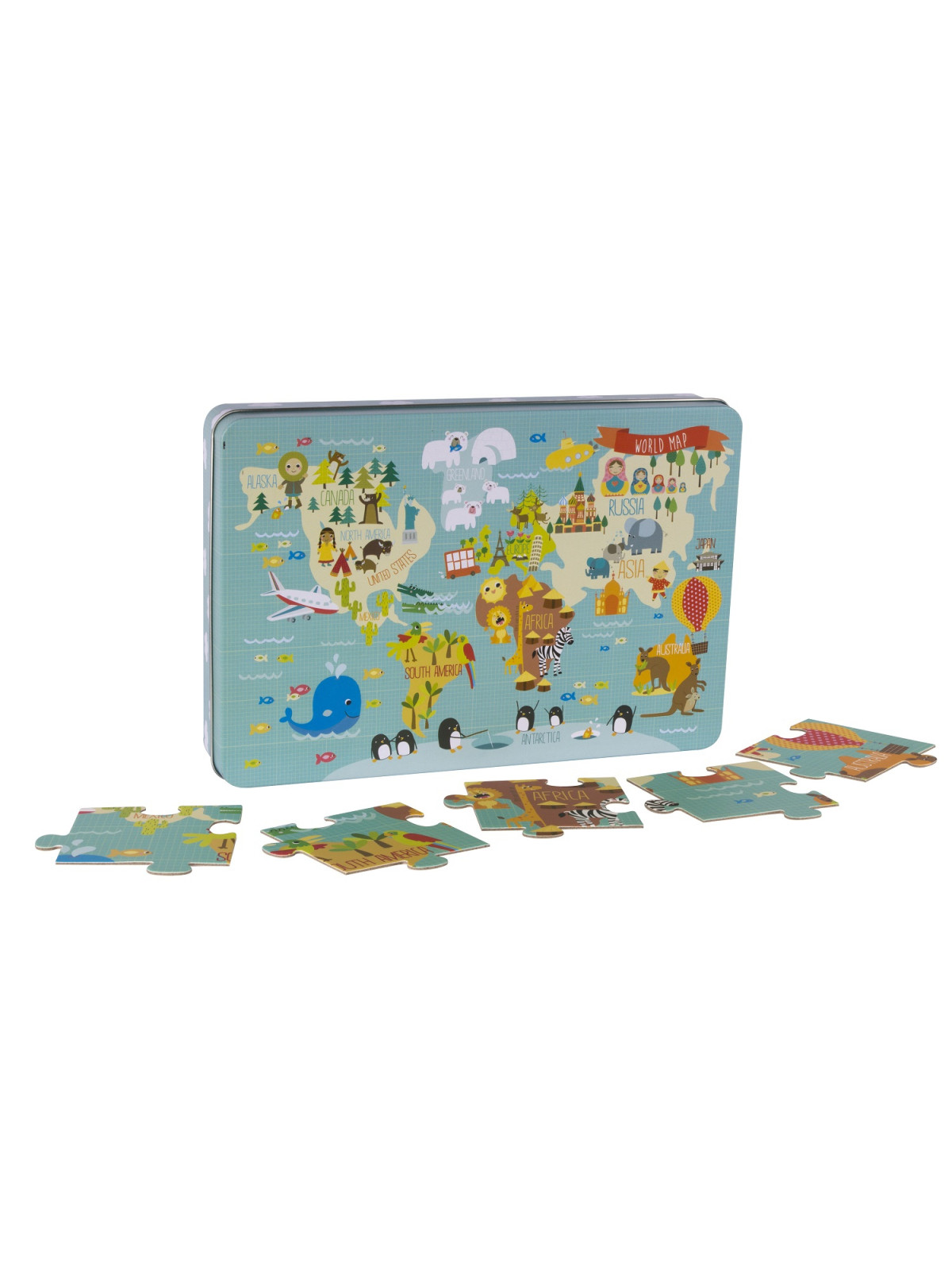 Puzzle XL Apli Kids - Mapa świata 3+