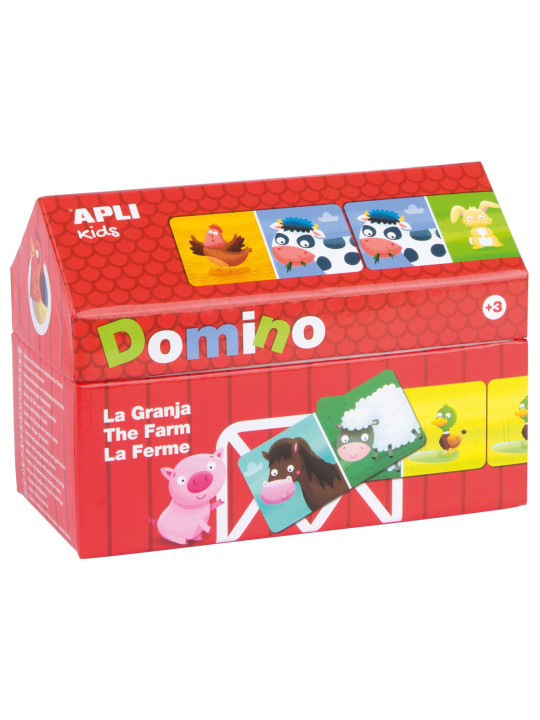 Domino w kartonowym domku Apli Kids - Farma