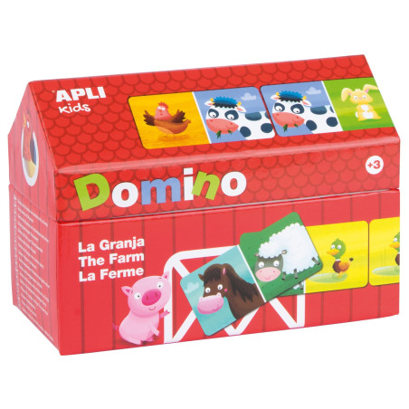 Domino w kartonowym domku Apli Kids - Farma