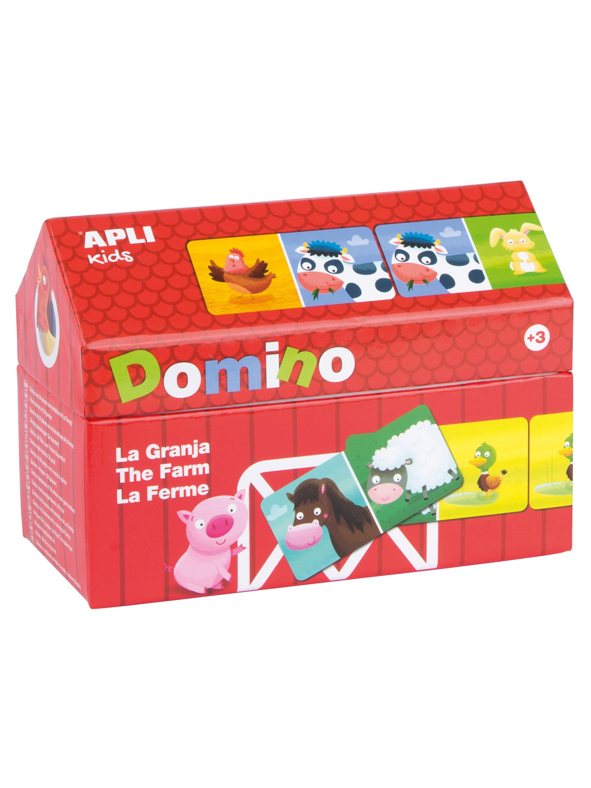 Domino w kartonowym domku Apli Kids - Farma