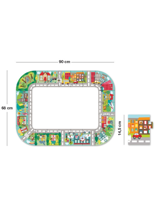 Puzzle XXL Apli Kids - Miasto 3+