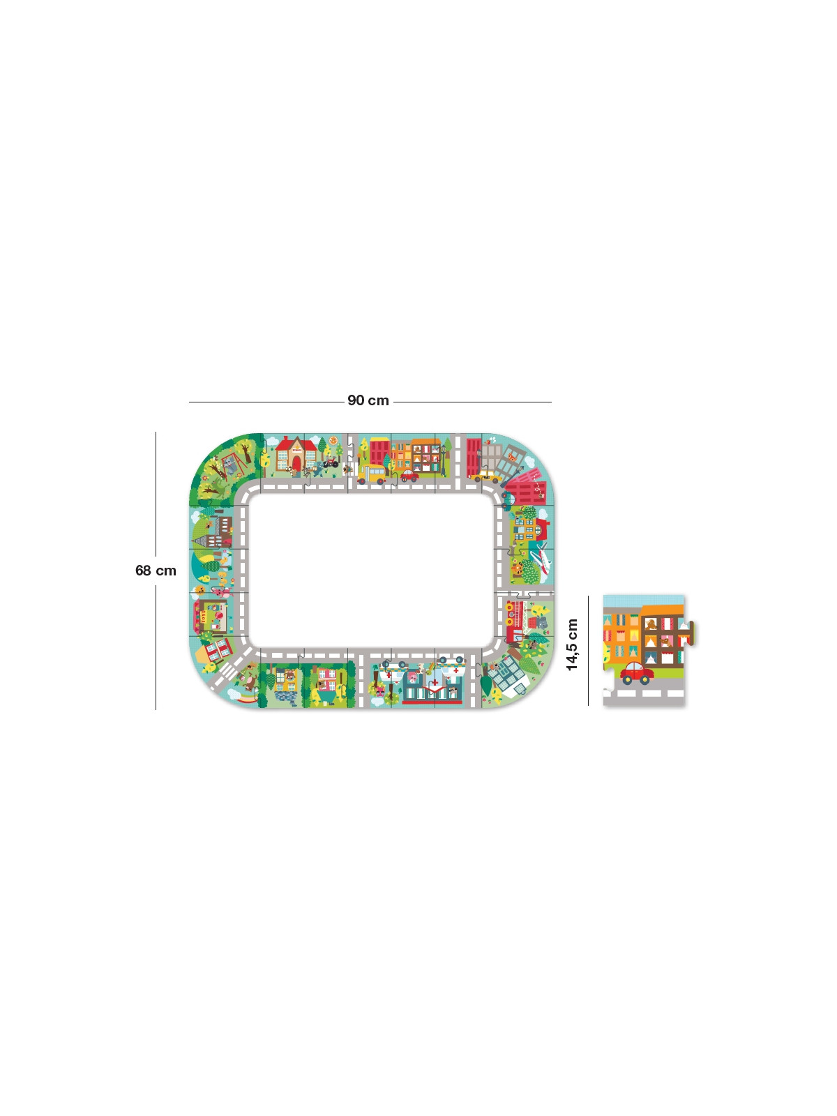 Puzzle XXL Apli Kids - Miasto 3+