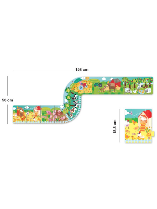 Puzzle XXL Apli Kids - Farma 3+